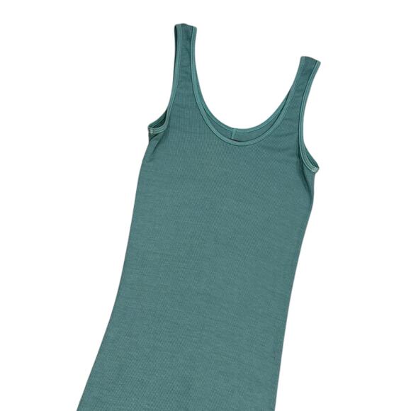 Enza Costa Silk Rib Tank Midi Dress In Quiet Wave - Picture 5 of 7